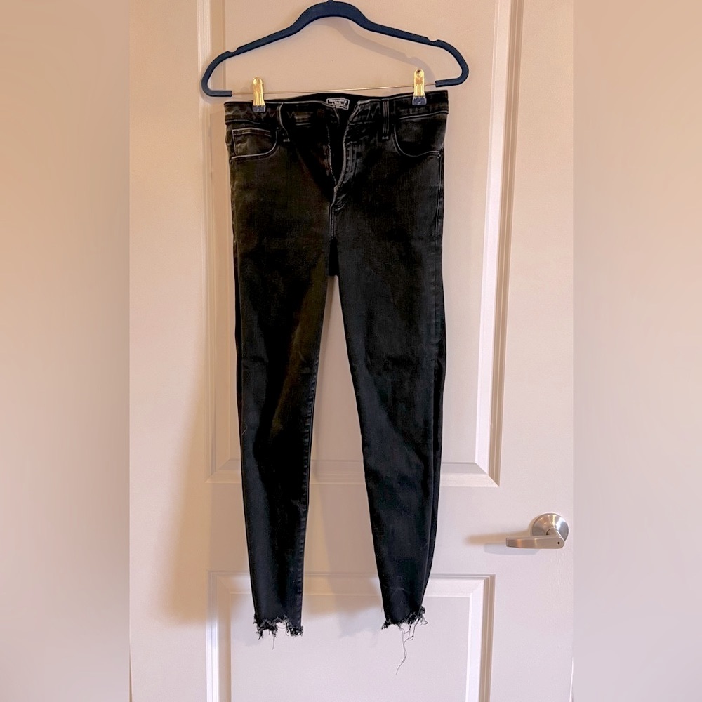 Abercrombie Simone High Rise Skinny Ankle Jeans in Black Size 29